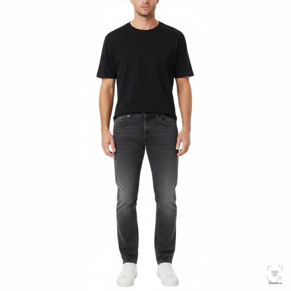 Lucky Brand 110 Slim Jeans Mens 36x32 Gray Charcoal Wash Slim Skinny Zip Fly - Picture 4 of 16
